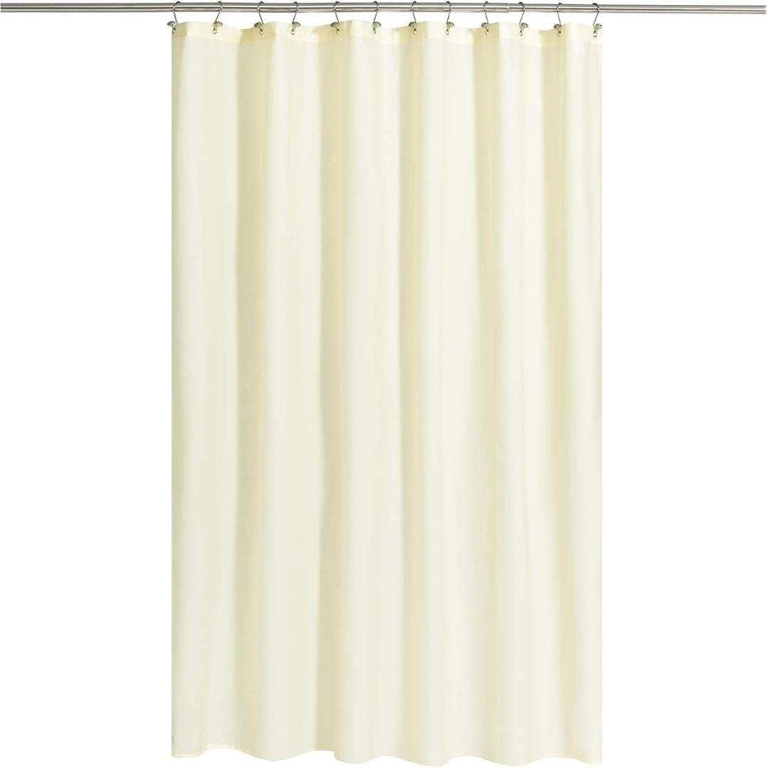 N&Y HOME Fabric Shower Curtain or Liner with Magnets - Cream Shower Curtain for Bathroom with Hotel Quality, Machine Washable - Sand, 72x72