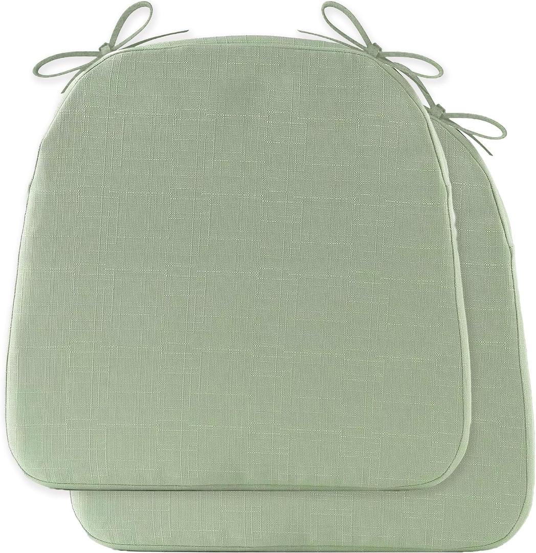 Battilo Chair Cushions for Dining Chairs, 16"x16"x2", Set of 2, Sage Green, 2 Count