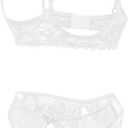 Avidlove Women's Exotic Lingerie Sets Naughty 2 Pieces Bra Panty Set Sexy Cutout Lace Lingerie (L)