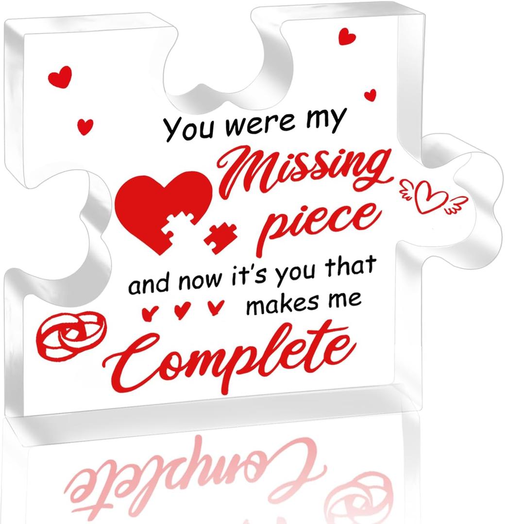 Soulmate Gift for Her Him Gf Christmas Gifts Girlfriend Stocking Stuffers Christmas Gift for Gf I Love You Gift for Gf Bf Husband Wife Romantic Valentine's Day Decor (red-Complete)