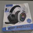 Ozeino 2.4GHz Wireless Gaming Headset for PC, Ps5, Ps4 - Lossless Audio USB & Type-C Ultra Stable Gaming Headphones with Flip Microphone, 40-Hr Battery Gamer Headset for Switch, Laptop, Mobile, Mac (Black and White)