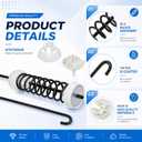 NEW UPGRADED4Pcs W10780048 WTW4800XQ4 WTW4800XQ1 RTW4640YQ1 ATW4675YQ1 Washer Suspension Rod Kit by Kitfit - Replacement for Whirlpool Kenmore Admiral Maytag Washing Machine