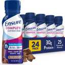 Ensure COMPLETE Milk Chocolate Nutrition Shake, Complete, Balanced Meal Replacement, Ready To Drink, 30g Protein, 25 Vitamins & Minerals, 10 fl oz24 Pack BB: 9/1/2026