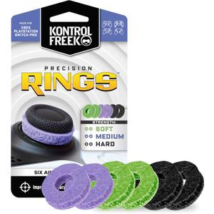 KontrolFreek Precision Rings | Aim Assist Motion Control for Playstation 4 (PS4), PS5, Xbox One, XBX, Switch Pro & Scuf Controller (Black/Purple/Green)