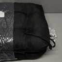 HARBOREST Chair Cushions for Dining Chairs Set of 2 - Chenille Tufted Kitchen Chair Cushions with Ties and Non-Slip Bottom, Foam Chair Pads for Dining Chairs, 17" x 17", Black