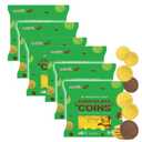 St. Patrick's Day 6 Bags 25 Chocolate Coins Gold Shamrock Coins Foils, Premium Belgian Milk Chocolate Clover Coins Resealable Bag, Nut-Free (6 Bags) (EXP 06/08/27)