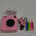 Camera for Kids Instant Print,Portable Camera with 32G Card & 1080p Video,Print Paper,Instant Print Camera with Color Pens for DIY,Over 3 Years Old for Boys Girls for Teen Girls (Pink)