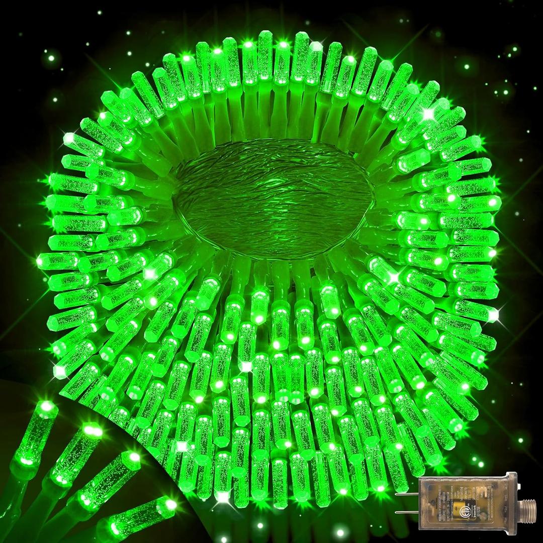 XURISEN Upgraded 403FT 1000 LED Christmas Lights Outdoor, Super Long String Lights 8 Modes & Memory Timer Plug in Fairy Lights for Home Xmas Tree Party Wedding Decor -Green
