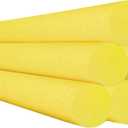 Chochkees Yellow Pool Noodles Swimming Solid Core Foam Tube, Floating Thick Noodles for Floating, Pool Accessories, 52" (6-Pack)