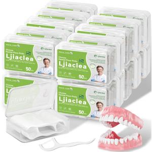 Floss Picks 1000 Count Dental Floss Sticks Gen 5 Bulk Tooth Picks Flossers with Travel Case Toothpicks for Family Restaurant Adults Teeth Cleaning