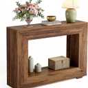 LITTLE TREE 47 Inches Console Table, Sofa Table with Storage, Modern Entryway Table for Hallway, Narrow Long Sofa Entryway Table for Living Room, Brown