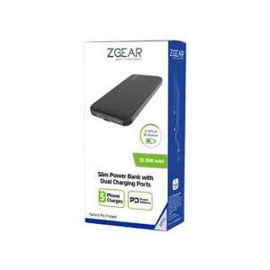 Zgear 10000 mAh Dual Port Power Bank with USB-C Port