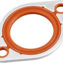 Car Thermostat Water Neck Housing Gasket, 1/8" Aluminum Carrier Silicone Engine Coolant Outlet Gasket, Automotive Thermostat Water Neck Replacement, Compatible with SBC BBC 265