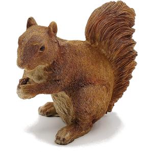 CNFCollection Squirrel Figurine  Versatile Resin Sculpture for Home & Garden  Indoor/Outdoor Wildlife Decor with Pine Cone (Brown)