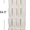 Household Essentials Over The Door 24 Packet Shoe Storage Organizer, Natural Canvas