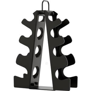 Weight Rack for Dumbbells(Dumbbells not Included), Compact A-Frame Dumbbell Rack Stand Only, Dumbbell Rack with Handle, for Home Gym Workout (4 Tier)
