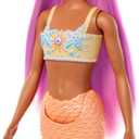 Barbie Mermaid Doll with Pink Fantasy Hair & Headband Accessory, Toy with Starfish-Inspired Bodice & Soft Orange Tail
