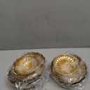 AZXTOPSEZ Gold Flower Vases for Centerpieces: Vintage Compote Bowl Vase for Wedding 4 Inch Small Pedestal Vase for Party Gold Centerpieces for Table Metal Urn for Event Home Decor Set of 2, (4 Pieces)
