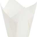 Juvale Tulip Cupcake Liners - 100-Count White 2.2x3.15 in Parchment Paper Baking Cups - Jumbo Tulip Cupcake Papers & Muffin Liners for Wedding, Birthday Party & Baby Shower