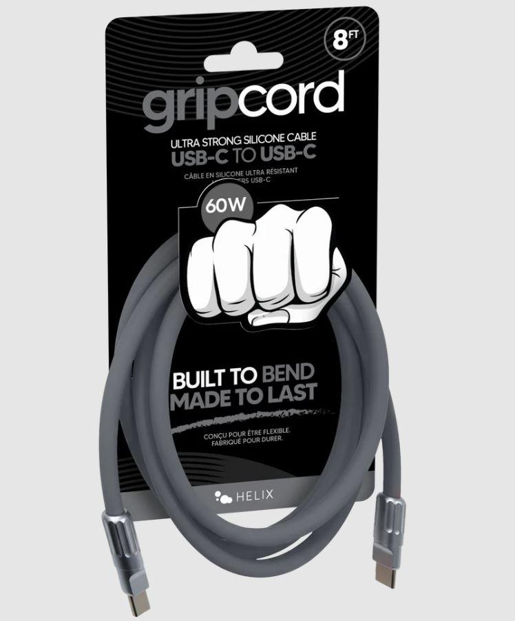 HELIX 8FT SILICONE USB-C CABLE - BLACK