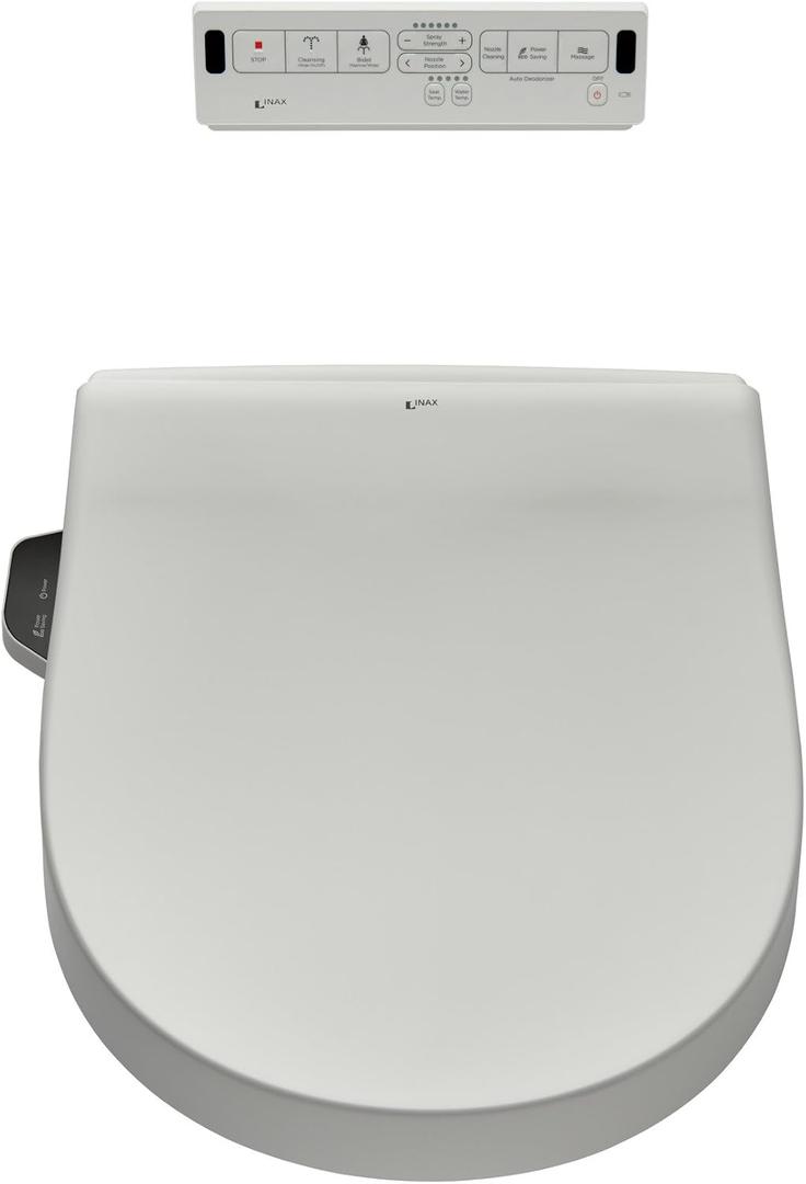 American Standard 8012A70GRC-415 INAX Heated Shower Toilet Bidet Seat with Remote Control + Dual Nozzle, White