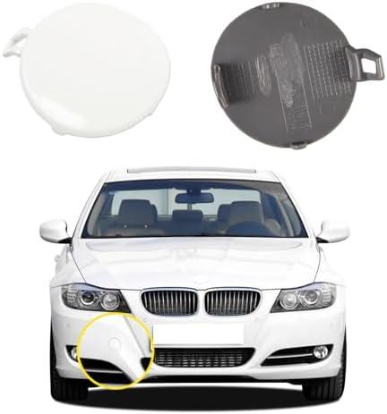 Goholy Car Front Bumper Tow Hook Cover Compatible with BMW 3 Series E90 E91 328I 335I 2009 2010 2011 Trailer Cover Cap 51117207299 821935A Small Lid Towing Eye Cap 1 piece