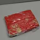 Red Christmas Tree Skirt with Gold Rim 48",Flannelette Santa Reindeer Xmas Party Holiday Decorations for 7Ft/7.5Ft/8Ft Christmas Tree (Red, 48")