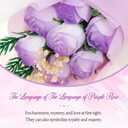 Preserved Flowers Artificial Purple Roses Bouquet for Boyfriend Girlfriend Mom Romantic Gifts for Him Her Wedding Anniversary Mothers Day Birthday Eternal Rose Gift for Wife Husband