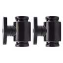 dracaena.io G1/4'' Internal Thread Water Cooling Valve, Brass Body Valve with Aluminium Handle, Pumping Fittings for PC, Shut Off Valve with Full Water Flow, (Black, 2)