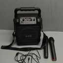 Karaoke Machine for Adults - Portable Bluetooth Karaoke Speaker with Two Wireless Microphones, PA System Speaker Supports TF Card/USB, AUX in, REC, Bass & Treble for Party/Meeting