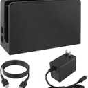 Dock Station for Nintendo Switch/Switch OLED with LAN Port,3-1 Switch Docking Station Set for TV with 1080P HDMI Cable and AC Adapter,Dock Base Charging Dock Station for Nintendo Switch/OLED (Black)