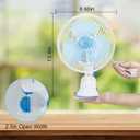 8-Inch Clip on Fan, 2 Speed Convertible Desk Fan with Strong Clamp, Tilting and Shaking with Strong Airflow, Quite, Powerful Clip Fa n on Bed and Desk for Home Office Dorm with 3.94FT Cable Cord, 13.4x8.6x7.8 in
