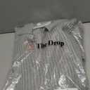 The Drop Women's Marcy Ribbed Polo Top (Light Heather Grey), XL