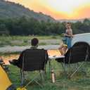 Bolosy Oversized XL Camping Chairs for Adults Heavy Duty Support 500 lbs Outdoor Folding Chairs Padded Portable Lawn Chairs Camp Chairs with Cup Holder, Single Pack