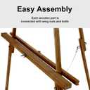65" A-Frame Wooden Tripod Easel Stand (Brown), 36 x 3 x 4 inches