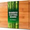 Zarler Bamboo Cutting Boards for Kitchen, 15.5x10.5 Durable Wood Cutting Board with Juice Grooves and Handles, Wooden Chopping Board for Meal Prep, 500 Carbonized Bamboo, XL Size, Ideal Kitchen Gift (Brown)