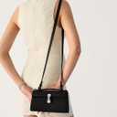 Clutch Purses for Women - Small Purse Top Handle - Evening Bag - Adjustable Crossbody Handbag - Trendy PU Leather