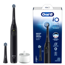 Oral-B iO Series 2 Rechargeable Electric Powered Toothbrush Starter Kit, Night Black with 2 Brush Heads - Automatic Pressure Sensor to Protect Gums - 3 Modes - 2 Min Timer