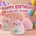 Gudisi Axolotl Plush Adorable Axolotl Stuffed Animals Soft Birthday Gift Axolotl Plushies Pillow for Kids Boys Girls Pink 8 inch