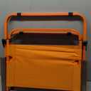 Vibrant and Cheerful Orange Folding Outdoor Chair, Compact Lightweight Portable Design with Wood Armrests & Metal Frame for Backyar, Camping, Beach, Hiking, Picnics