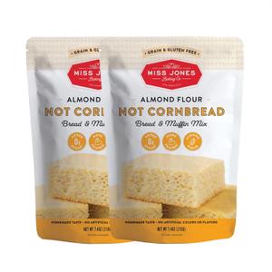 Miss Jones Baking Not Cornbread Muffin Mix - Almond Flour, Gluten Free, Low Carb, No Sugar Added, Naturally Sweetened Desserts & Treats - Keto, Diabetic, Atkins, WW, and Paleo Friendly (Pack of 2) (7.4 Ounce (Pack of 2)), BB Date: 05/20/26