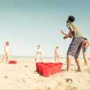 ropoda Giant Yard Pong,Yard Games with Durable Buckets and Balls - Choose Red Large, XL, or Green - Glow in The Dark, Outdoor Game with Carry Bag for The Beach,Lawn, Great Gift Choice for Families
