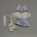 niannyyhouse 20cm Plush Doll Clothes Headdress Coat Skirt Ancient Hanfu 8in Stuffed Doll Dressup (B1)