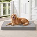 WNPETHOME Outdoor Dog Bed Waterproof, Large Outdoor Dog Bed for Large Sized Dog, Outdoor Indoor Dog Bed with Removable Washable Cover, Egg Crate Foam Dog Crate Mat, Durable Waterproof Dog Bed, Grey