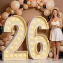Mixifox 5FT Marquee Numbers 26, Giant Light up Numbers for 26 Birthday Decoration, Large Light Up for 26 Years Old, Anniversary Party Decor Birthday, Happy 26th Birthday Decorations, 2 Pcs