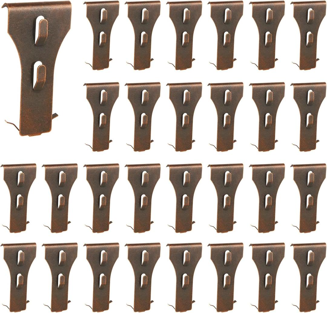 QTLCOHD 36 Pcs Brick Clips - Heavy Duty Brick Hook Clips for Hanging Indoor Fit Standrad 2-1/2 to 2-3/4 Inch Wall Picture Hangers