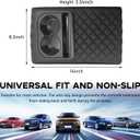 Car Center Console Armrest Pillow, 14"8.3" Memory Foam Auto Armrest Box Cover with Cup Holder & Phone Holder, Waterproof Leather Arm Rest Protector Cushion, Car Accessories (Diamond Pattern)