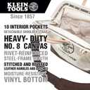 Klein Tools 5102-14SP Tool Bag with Detachable Shoulder Strap 14-Inch, 10 Inside Pockets for Hand Tool Organization