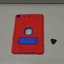 Grifobes for iPad 9th Generation Case, iPad 8th/7th Generation Case 2021/2020/2019, Heavy Duty Shockproof Rugged Protective 10.2" Cover with Stand for iPad 9 8 7 Gen 10.2 inch (Red+Blue)