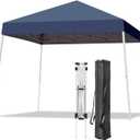 Canopy Tent, 10X10 FT Pop Up Canopy Outdoor Instant Tent Slant Legs with Carrying Bag, Portable Gazebo Shelter for Patio Deck Garden and Beach - 8X8 FT Canopy Cover (Dark Blue)